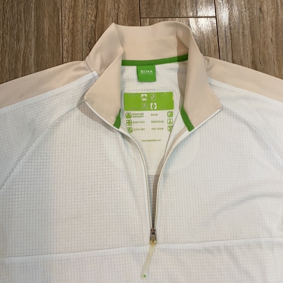 HUGO BOSS light weight polo light blue and cream - Picture 2 of 13